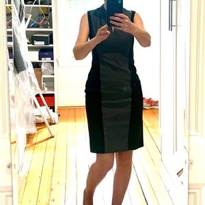 Elie Tahari navy part scuba sheath dress, size 4, EUC